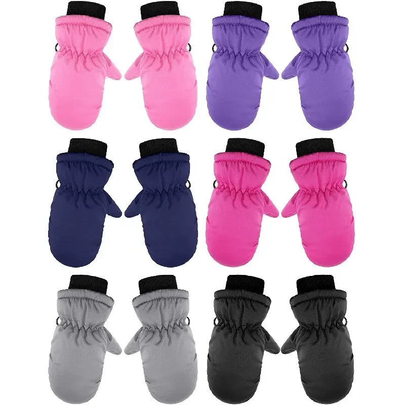 3-12 Years Old Winter Ski Snow Warm Gloves for Boys Girls Children Kids Windproof Waterproof Thicken Mittens Outdoor School