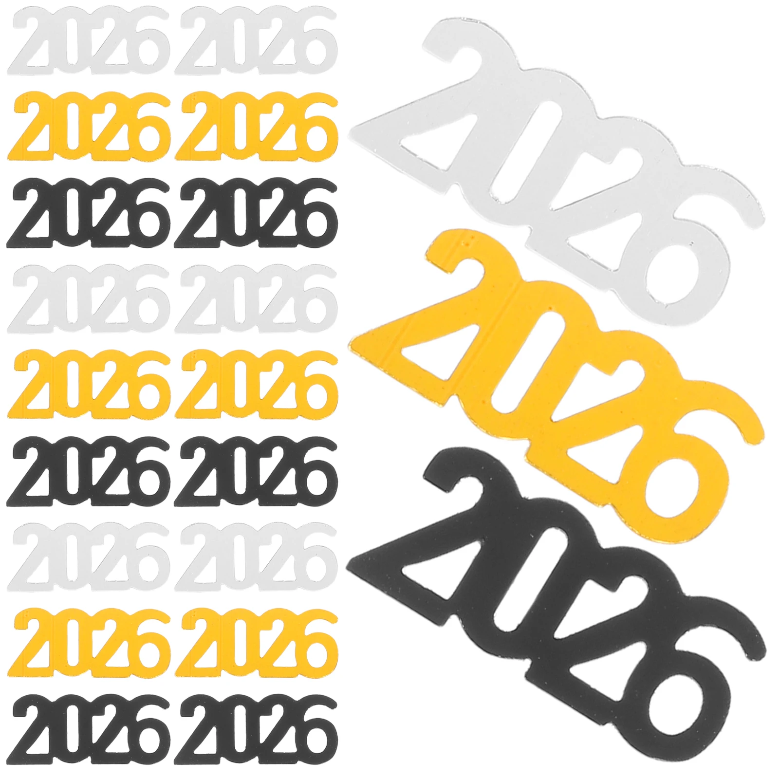 

2 Bags New Year Party Decoration Graduate Table Confetti Sprinkle Birthday Decorations 2026 Plastic Desktop