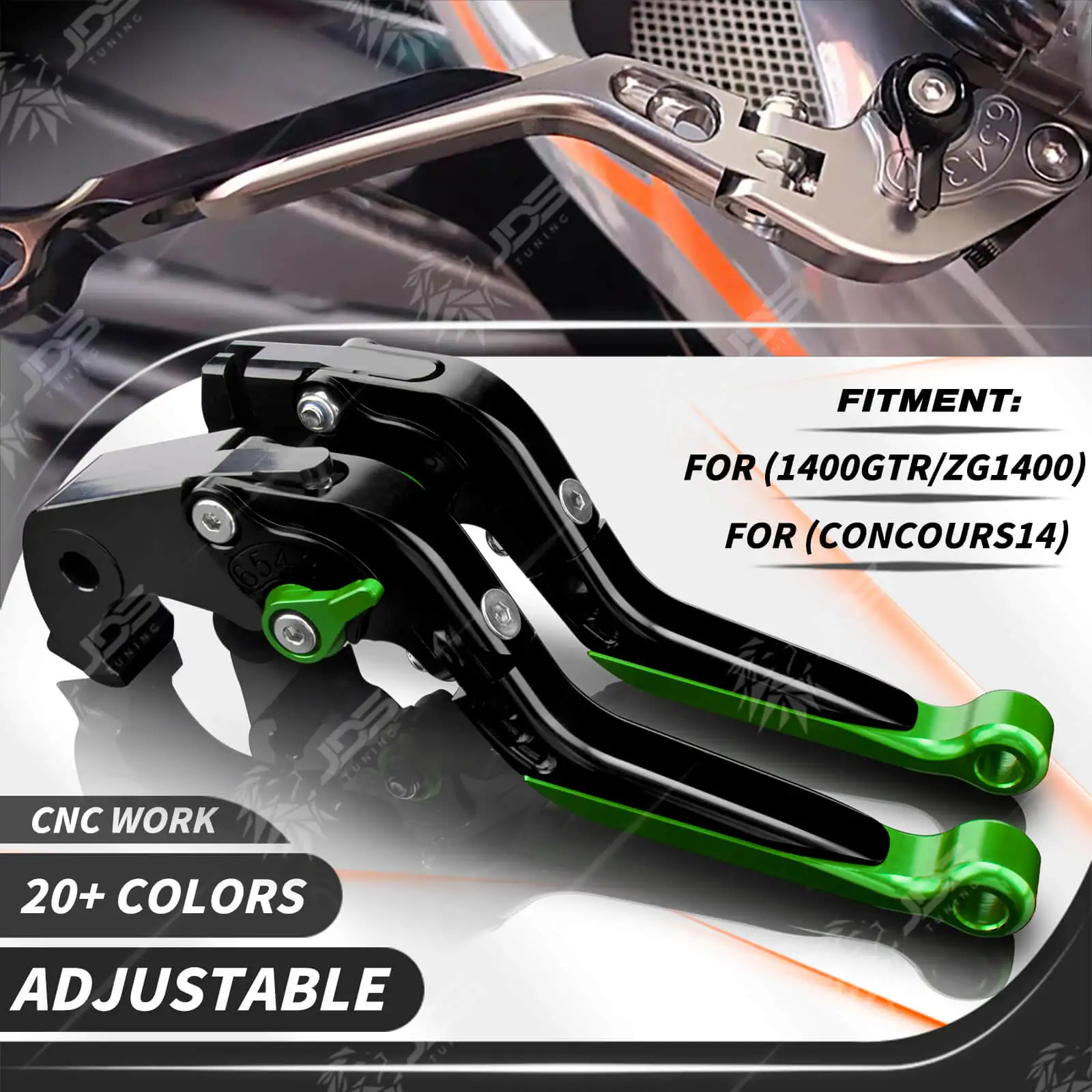 For Kawasaki 1400GTR/CONCOURS14/ZG1400 2007-Present Clutch Lever Brake Lever Folding Handle Lever Motor Accessories Part