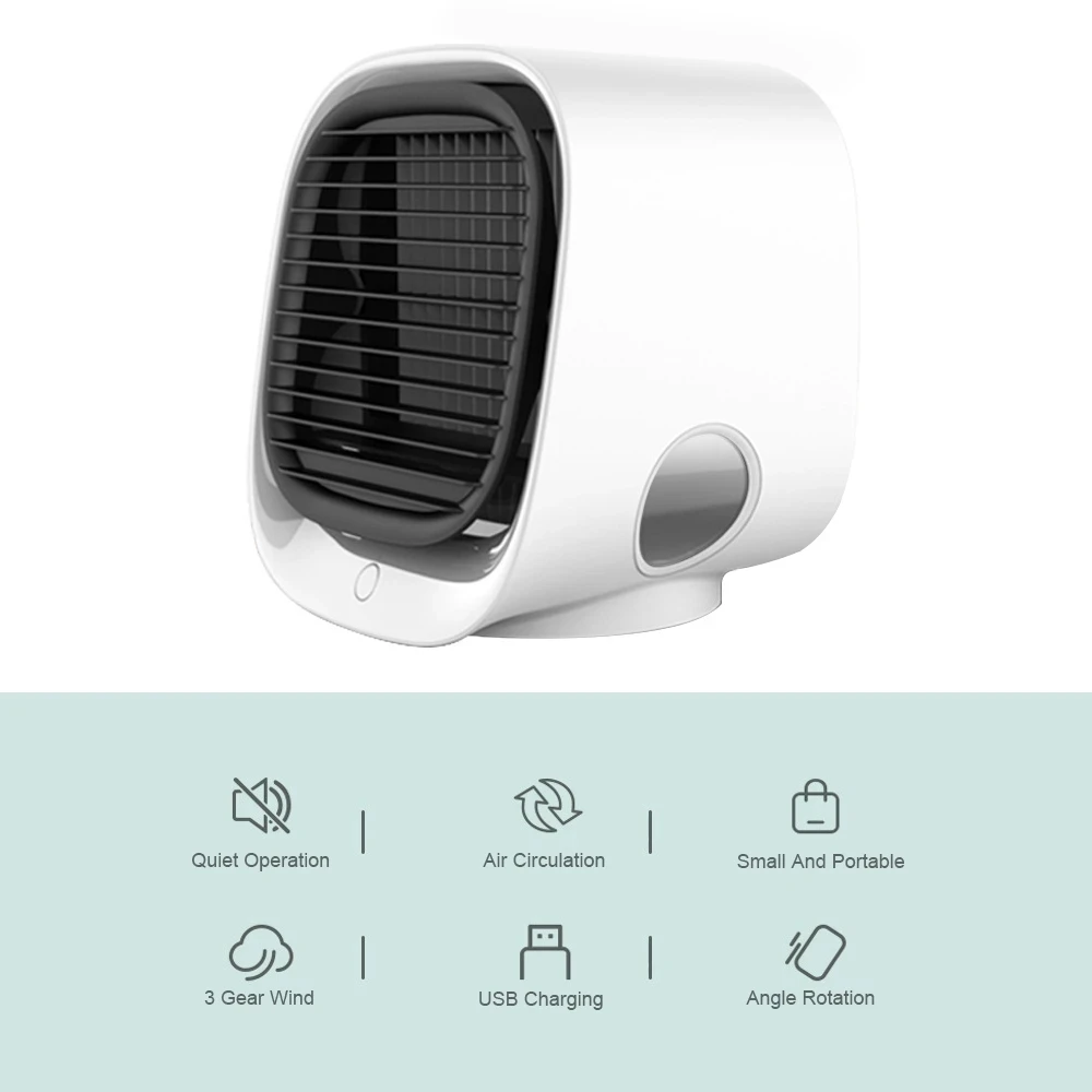Climatiseur Portable, Mini ventilateur, USB, Type Spray, refroidissement de l'eau, refroidisseur d'air de bureau, climatiseur autonome pour chambre