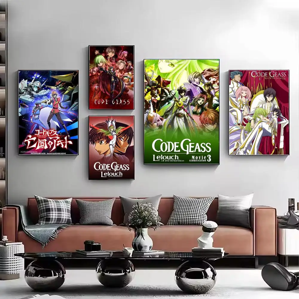 Anime C-Code G-Geass Movie Poster Stylish Wall Art Print for Living Room Bedroom Study Office Café Home Decor Modern Gift