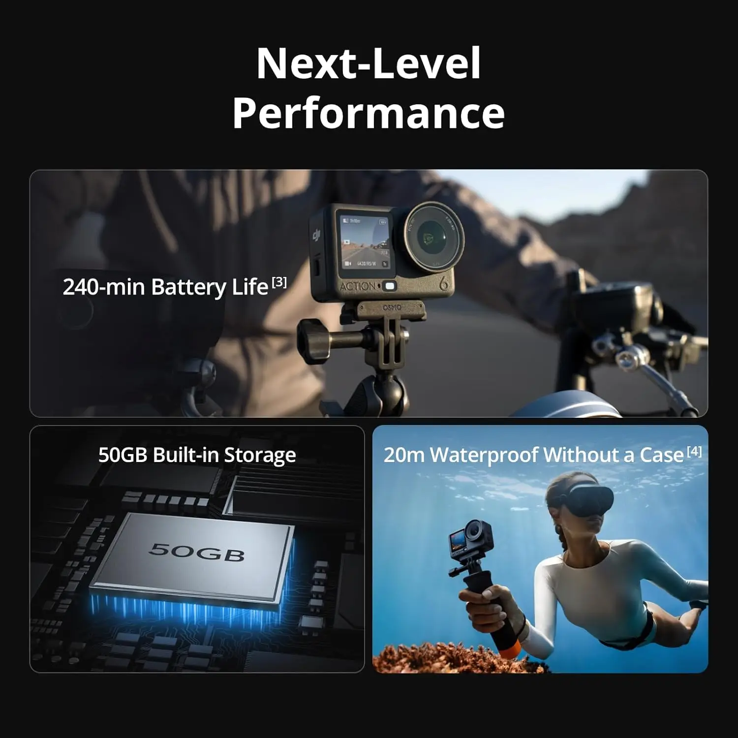 Used-DJI Osmo Action 6 Combo 8K Action Camera 1/1.1