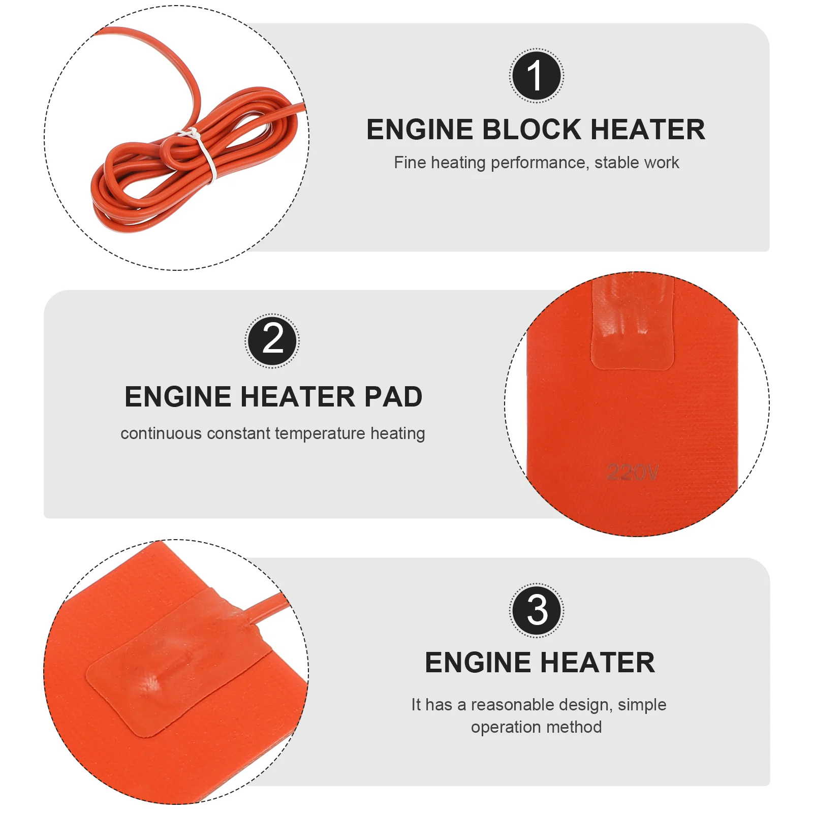 Heat Pad Heating Heater Engine Block Oil Tank 1300X900X010CM Hydraulic Fluid Reservoir