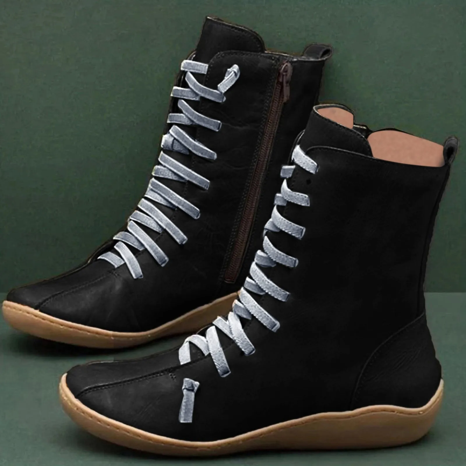 Women’s Leopard Chunky Ankle Boots 5