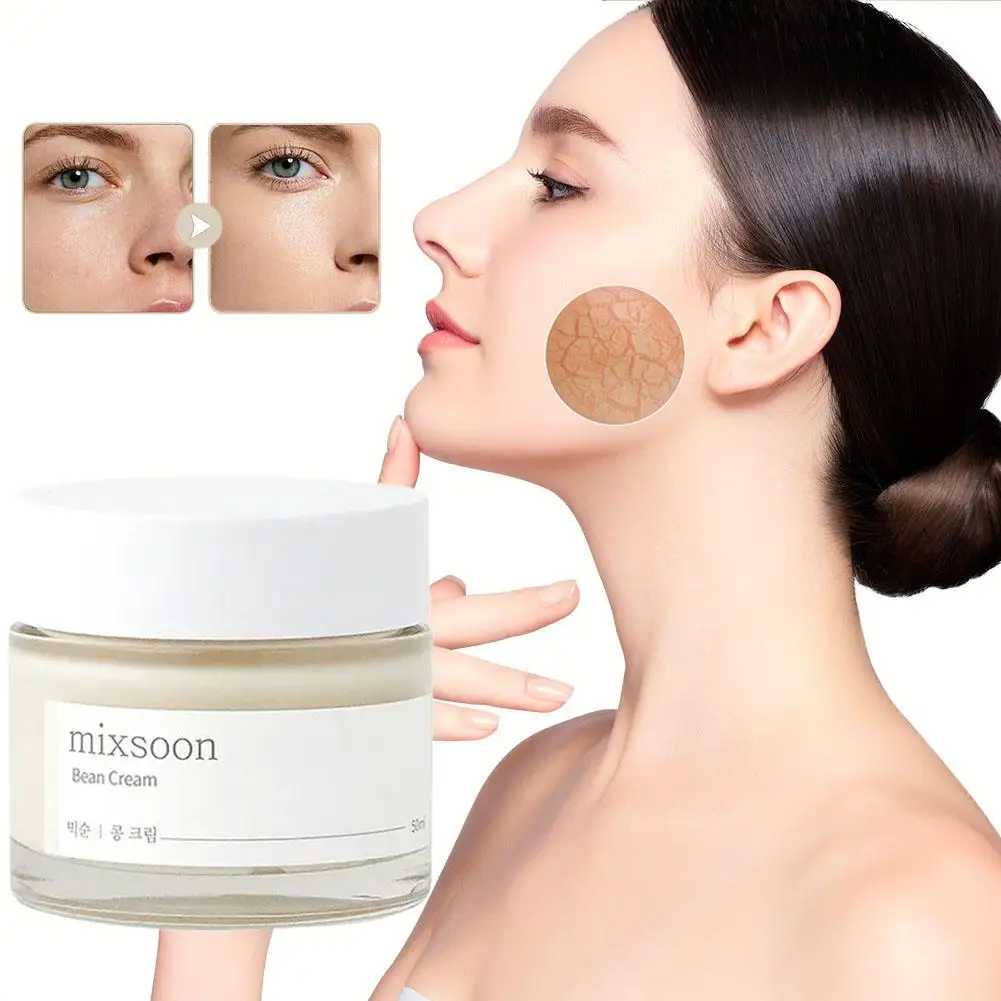 Korean Mixsoon Bean Cream Fruit Acid Brightening Elasticity Oil Facial Serum Cleaner Hydrating Repair Korean Skincare