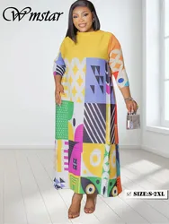 Wmstar Dresses for Women Loose Casual Bohemian Fashion Party Africa Maxi Dress New In Fall Clothes Wholesale Dropshipping 2023