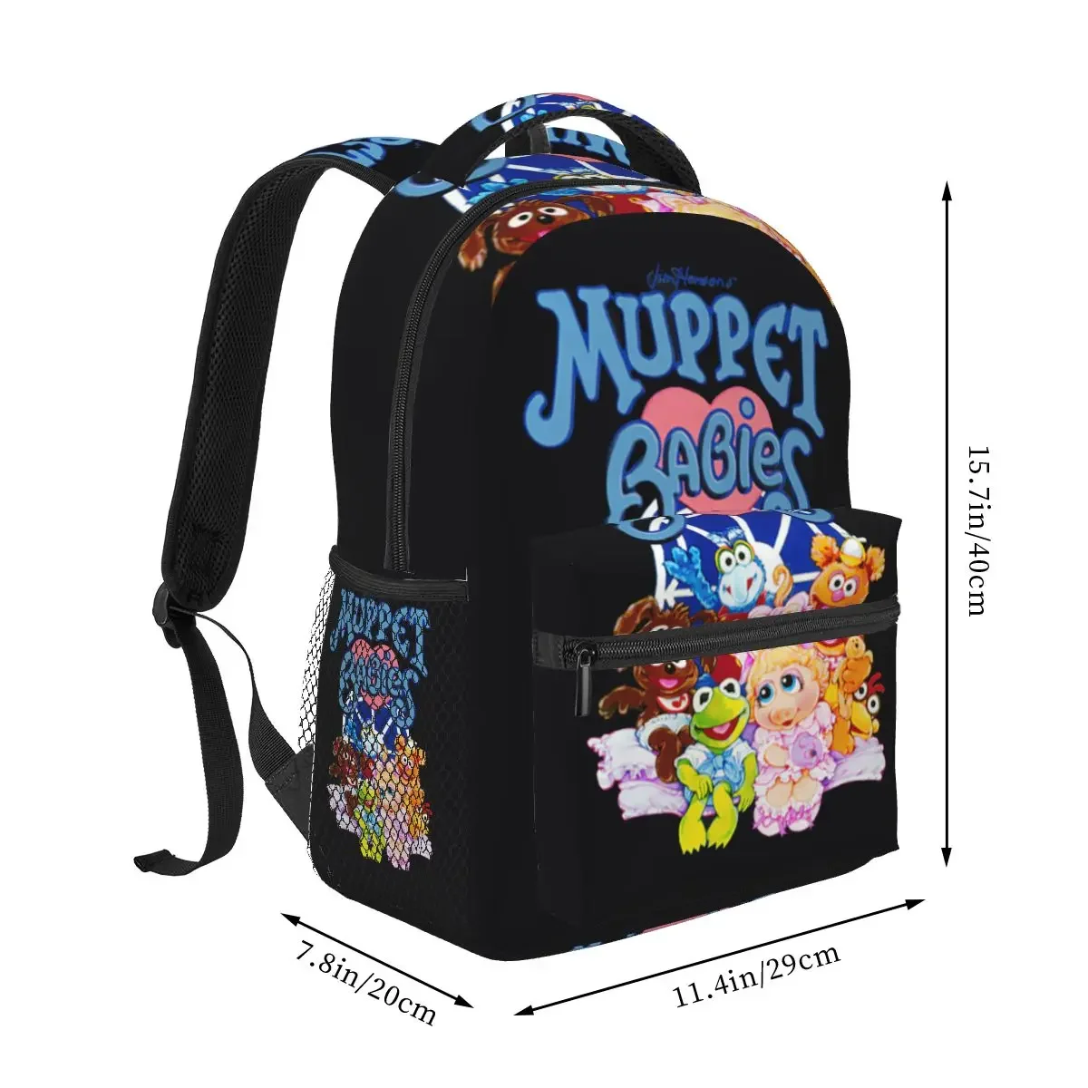 Muppet Babies 배낭 소년 소녀 Bookbag 학생 학교 가방 만화 여행 배낭 숄더 백 대용량