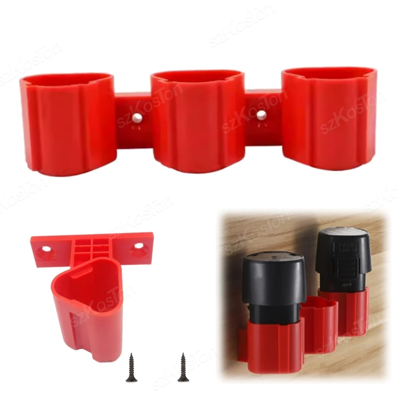 Battery Holder Wall Mounted For Makita/Bosch Battery Rack Durable Battery Hanger For Milwaukee 10.8/12V Tool Holder Dock Mount