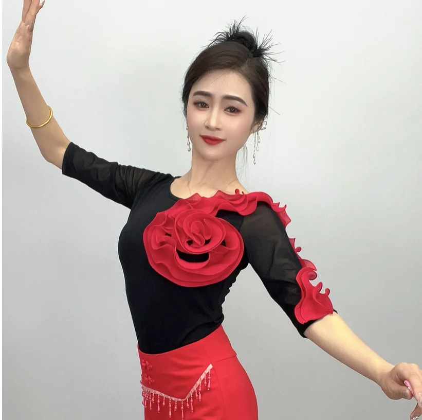 

Gitaba Sailor Dance Top Round Neck Slimming Dance Dress