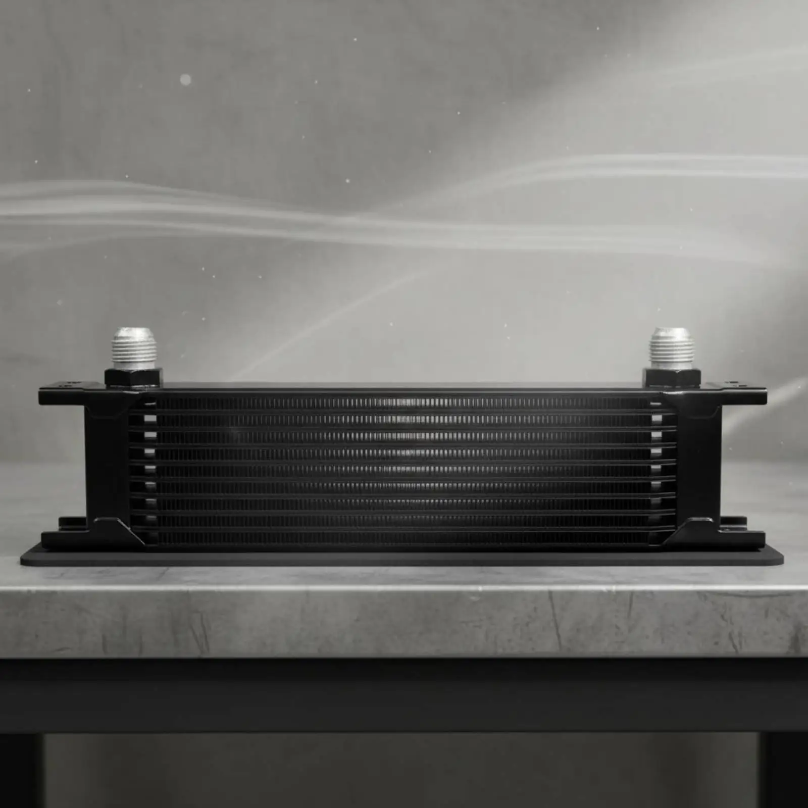 10 Row Oil Construction AN10 Engine Oil Heat Exchanger Powder-Coated and Oxidized Automotive Cooling System for, Towing,
