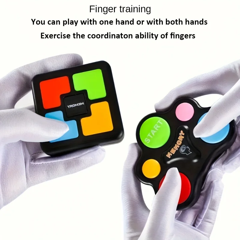 Handheld Memory Game with Lights & Sounds - Educational Brain Teaser Toy for Youngsters,