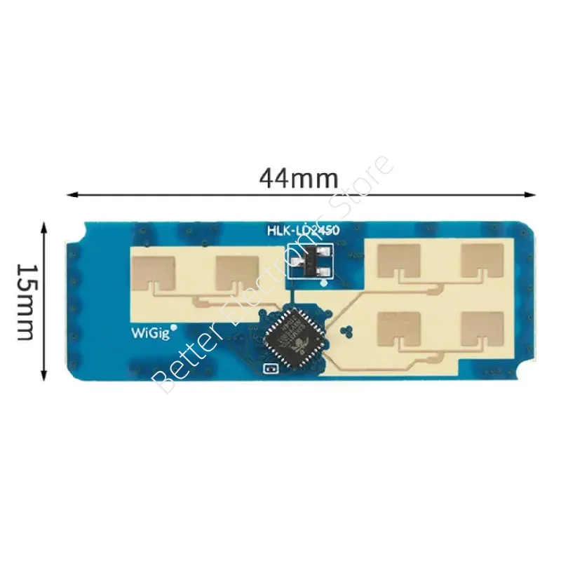 Modul Radar LD2450-24G Asli-Pelacakan Lintasan Gerak Manusia 1T2R Terpasang Di Dinding