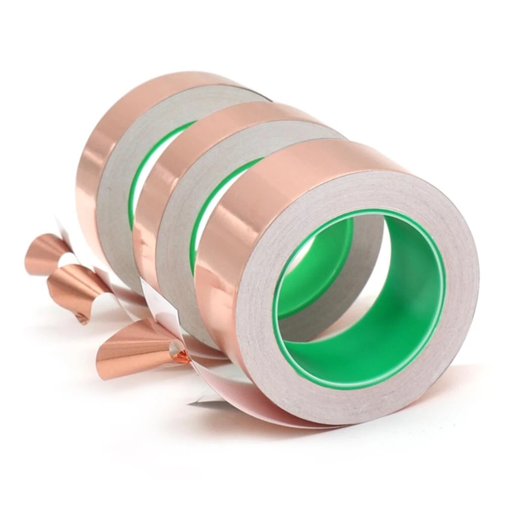 Double Conductive Copper Foil Shielding Signal Circuit Material DIY Manual Modification Temperature Resistant Metal Tape