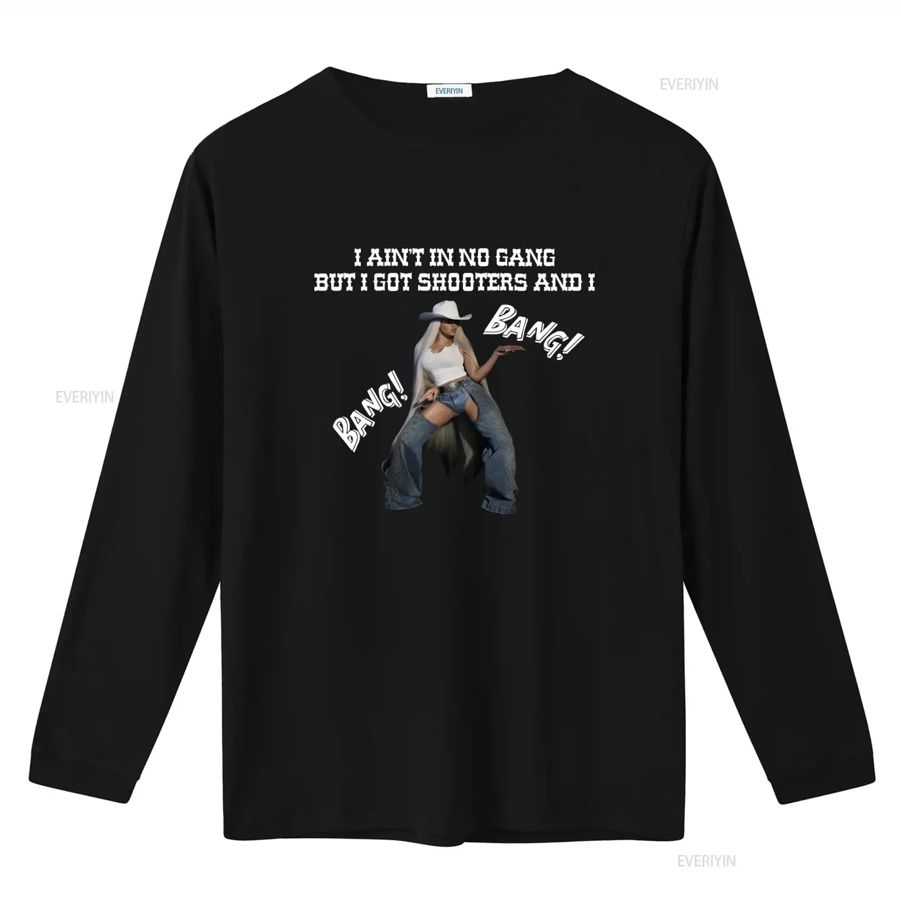 Beyonce Cowboy Carter T Shirt with Spaghetti Strap Design and Bang Lyrics Print Exclusive for Beyhive Fans vintage Washed