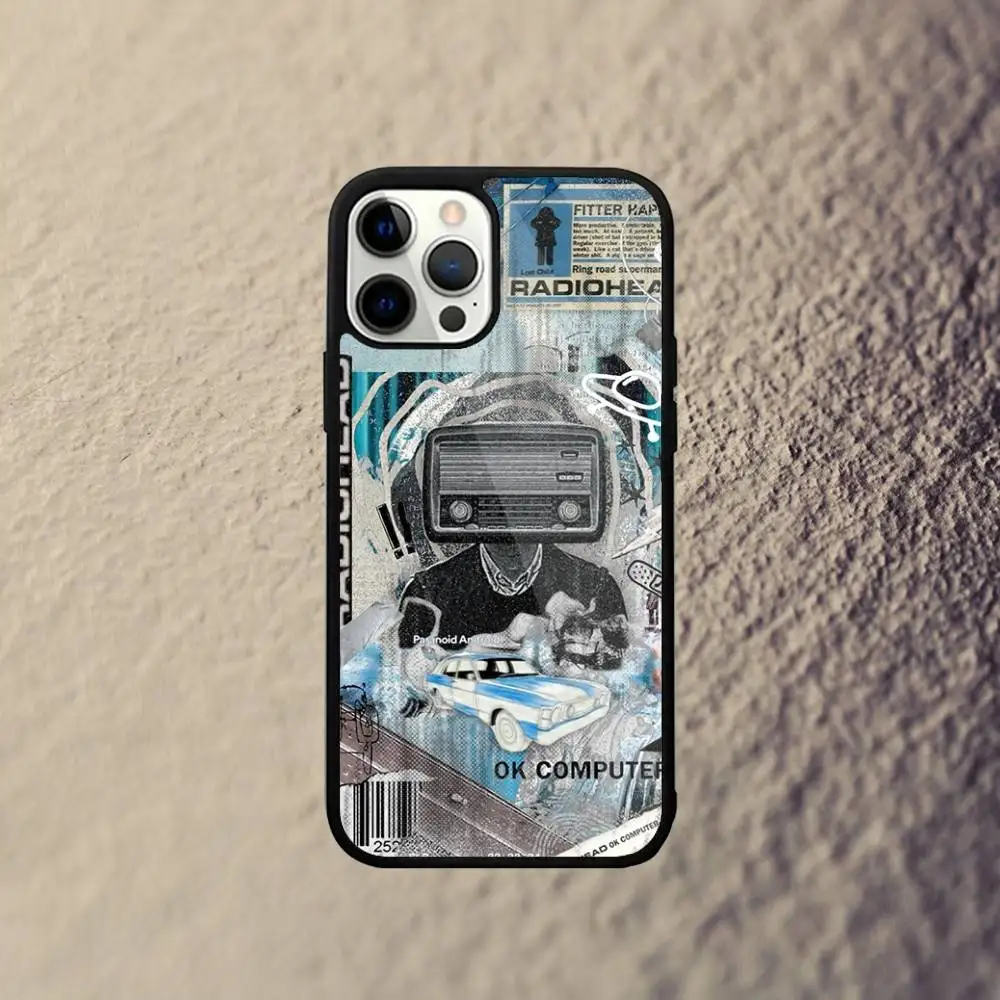 Funda de teléfono Radiohead Rock Band para iPhone 17,16,15,14,13,12,11,Pro,Max,Plus,Mini,SE4,E carga inalámbrica Magsafe magnética