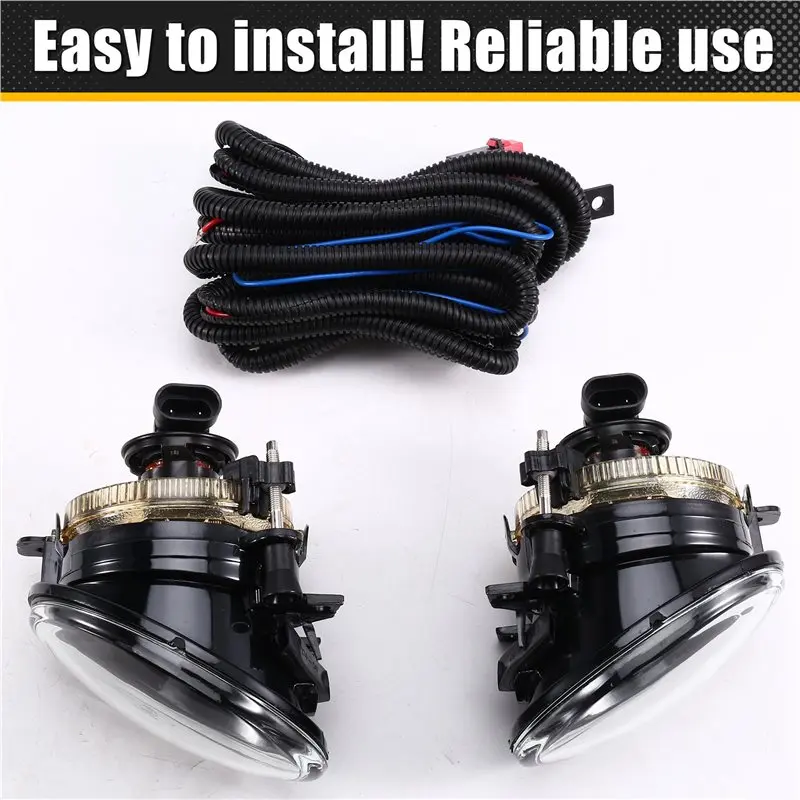 AU28-For VW Transporter Multivan Caravelle T5 T6 2010-2015 2Pcs Front Bumper Fog Light Lamp With Wire