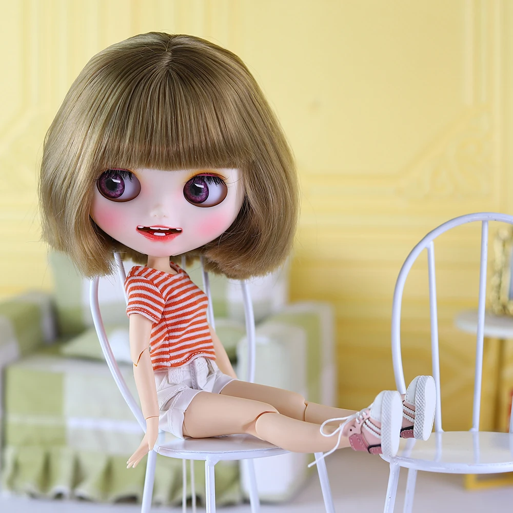 Clothes For 1/6 Blyth dolls 2 Pieces T shirt Overalls and Overalls 3 Colors
