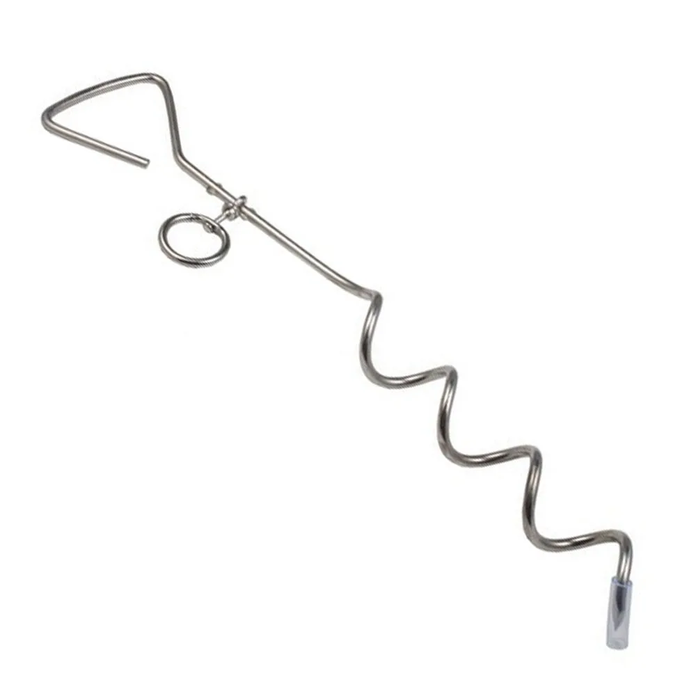 Fixed Pile Heavy Duty Dog Stake Rust-Proof 360° Rotating Dog Ground Anchor Sturdy Anti-Escape Dog Tether Stake Outdoor Use