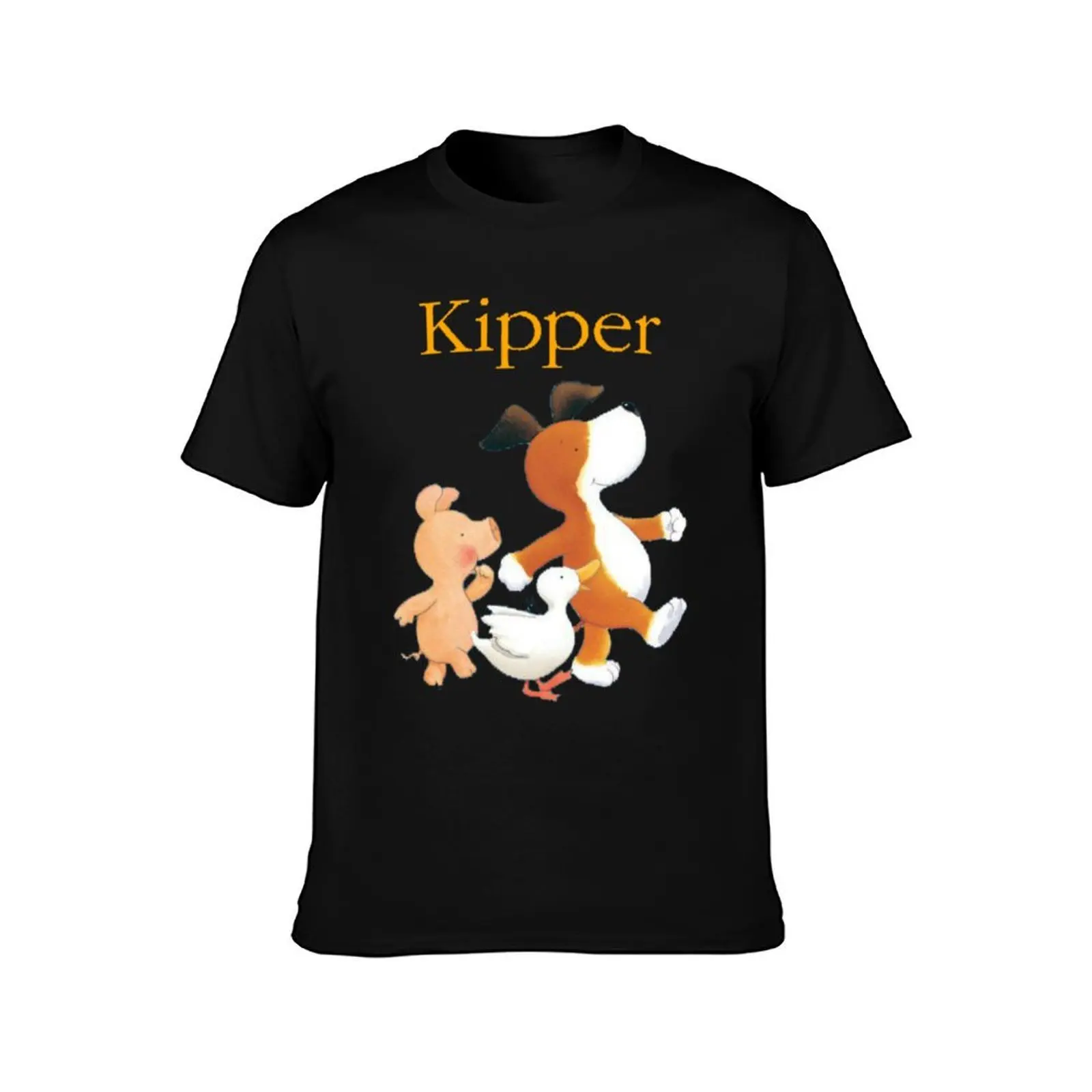 CUTE KIPPER THE DOG T-Shirt Non-Shrink Basic Cotton T-Shirt