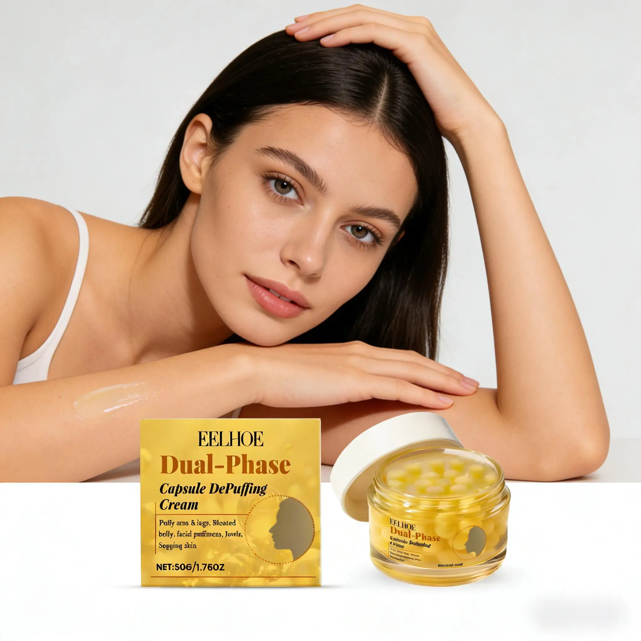 แคปซูล ดีพัฟฟิง ครีม กระชับผิว ยกกระชับ ปรับปรุงผิวหย่อนคล้อย ครีมบำรุงผิวกาย ให้ความชุ่มชื้นอย่างล้ำลึก ป้องกันอาการบวมน้ำ บำรุงผิวกาย