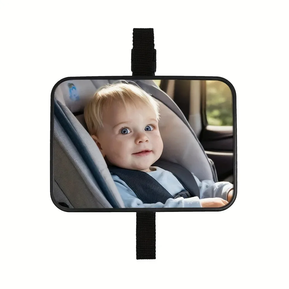 1 Pc Crash Tested And Certified Shatterproof Baby Car Mirror For Rear Facing Infant With Wide Larger Crystal Clear View