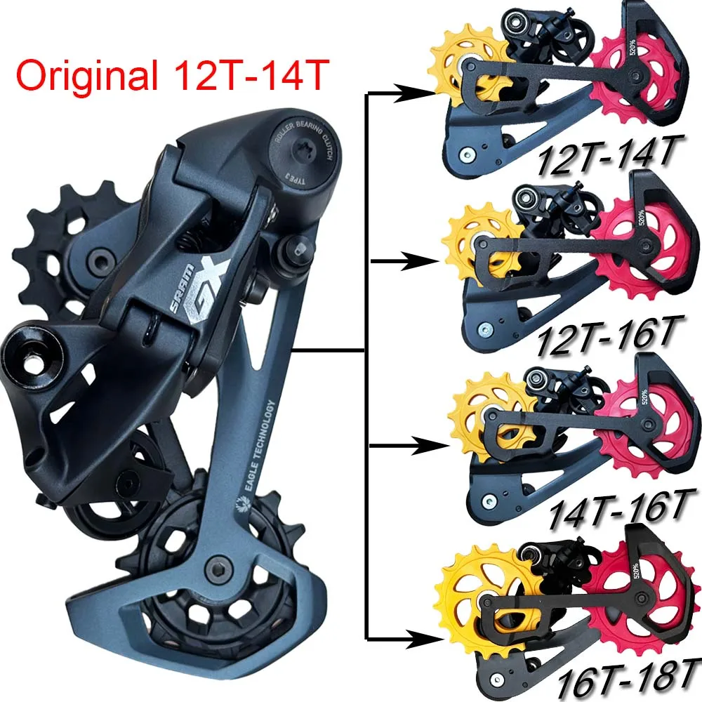 MTB 뒷 변속기 가이드 풀리 휠 실드 베어링 자키 휠 10T 11T 12T 13T 14T 15T 16T 17T 18T, 시마노 Sram 12 단