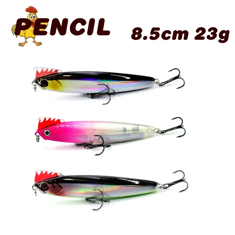 Stickbait Sinking Pencil Fishing Lures, Good Swimming Hard Baits, Sea Bass Wobblers, Tuna Saltwater, 5 Colors, 85mm, 23g