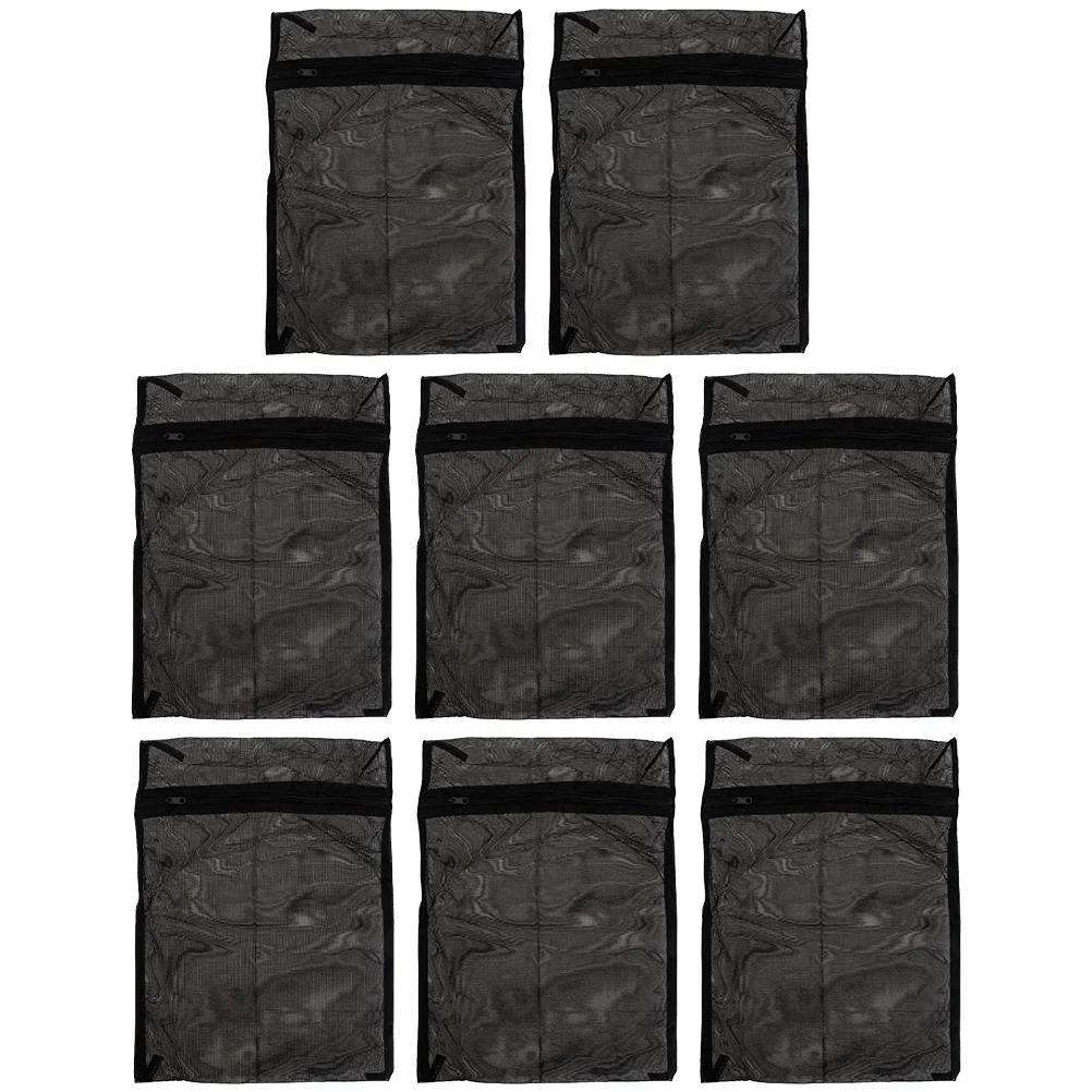 

8 Pcs Black Laundry Bag Mesh Thing Bags for Polyester Travel