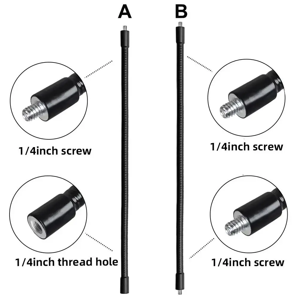 Nowy metalowy monopod, metalowa rura, elastyczny, z gwintem 1/4 cala, lekki statyw do selfie, przedłużacz do aparatów SLR. — zdjęcie produktu 5