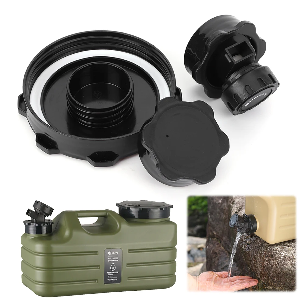 Camping Water Bucket Cover with Spigot Water Storage Container Lid Drinking Water Bucket Cap for Camping Hiking