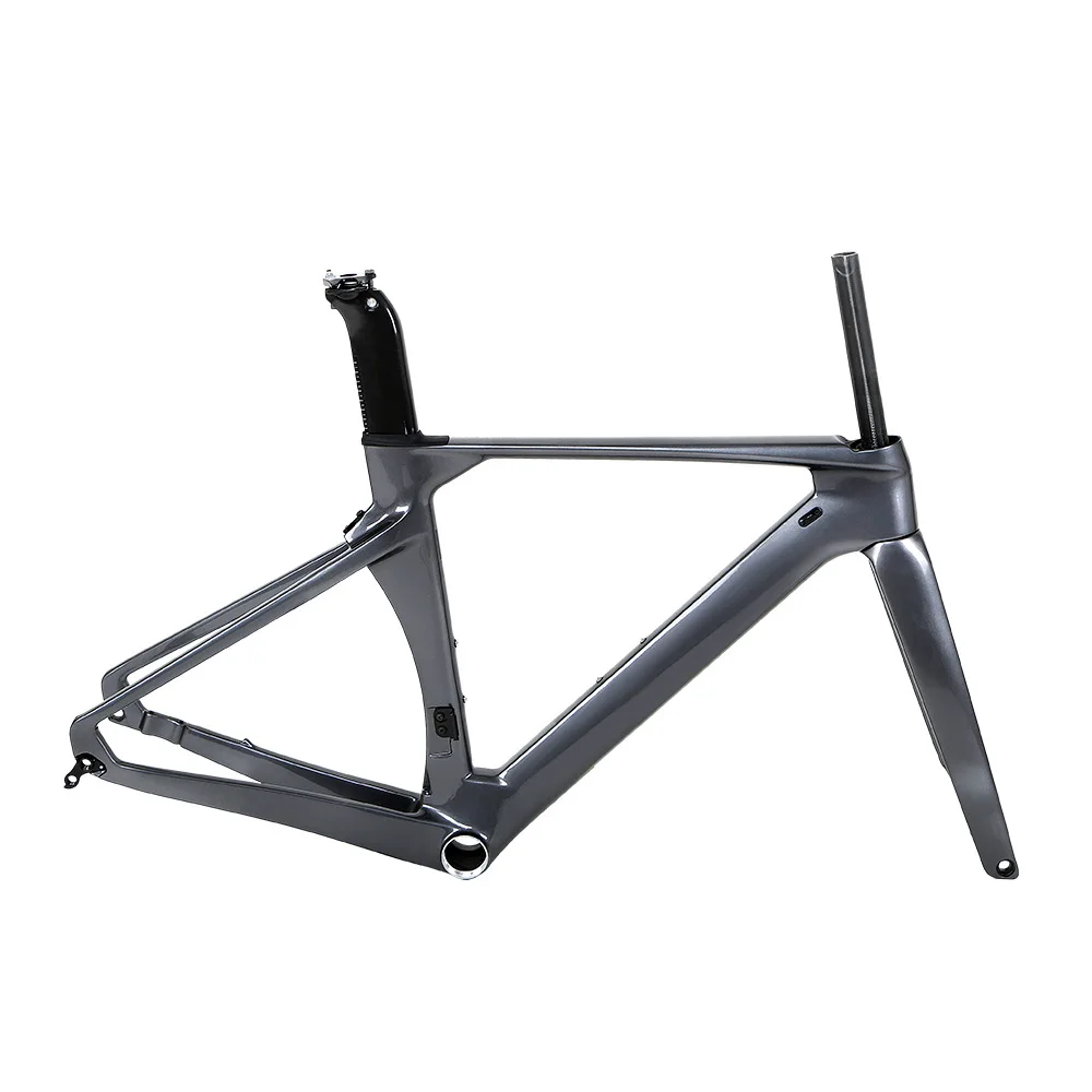 Road Bike Carbon Frame, 700C Frameset, Disc Brake, Thru Axle, 12x100mm, 12x142mm, Race Cycling Blank Framework without Logo