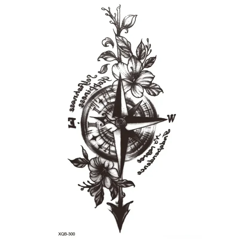 1 Uds. Tatuajes temporales de flores rosas, tatuajes temporales Flash, pegatina de tatuaje impermeable, arte corporal, brazo, muñeca, tatuaje de manga falsa