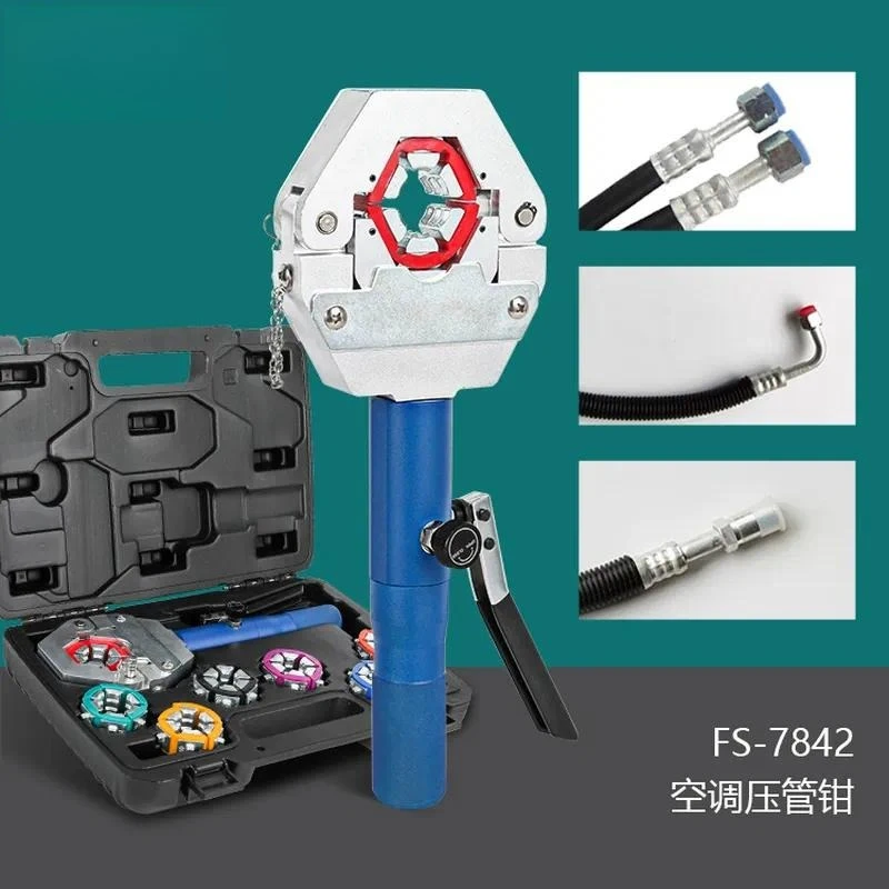 For Portable Hydraulic Manual Pliers for Automotive AC Pipe Cold Joints Beer Tube Pressing Tool Small Size Crimping Pliers