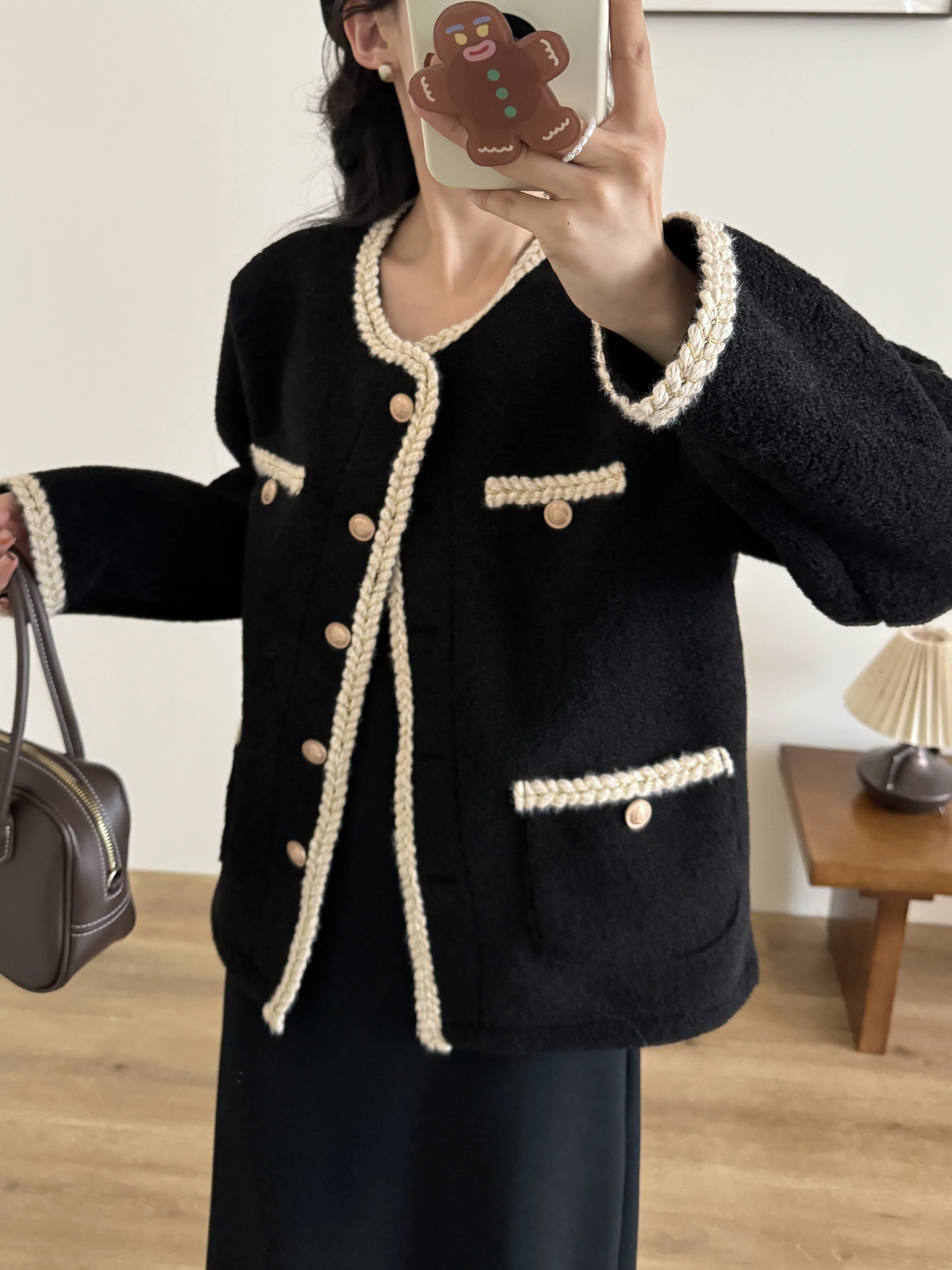 

Женская куртка из овечьей шерсти в стиле Харадзюку, сафари, бойфренд, тонкая пуговица, воротник-стойка, ветрозащитная, двусторонняя, студенческая, без рукавов, в консервативном стиле, женская