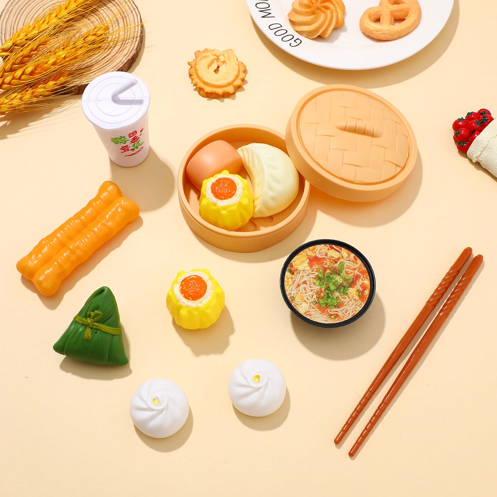 Induction Cooker for Steamer Buns Toys Toddlers Breakfast Pretend Dessert Kitchen Cooking Steamed Baby Chinese Play