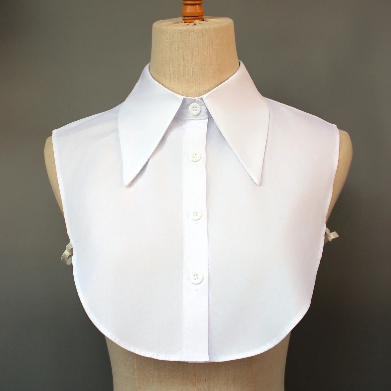 1 ياقة على شكل قميص كبيرة مزيج القطن للجنسين قابلة للفصل - تصميم احترافي جديد، ملحقات طبقات لجميع المواسم