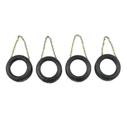 4PCS Simulation Rubber Tires Anti-collision Wheels 30*11mm Decorated Chains Tyres for RC Fishing Boat Tug Ship DIY Accessories