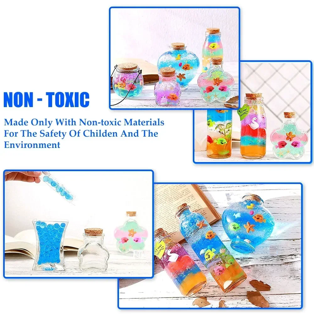 50000PCS 7-8mm Sfere di gel Pistola Perline d'acqua Ricarica Munizioni Sfere di gel non tossiche per palline antispruzzo Blaster Giocattolo per bambini Palline d'acqua in crescita