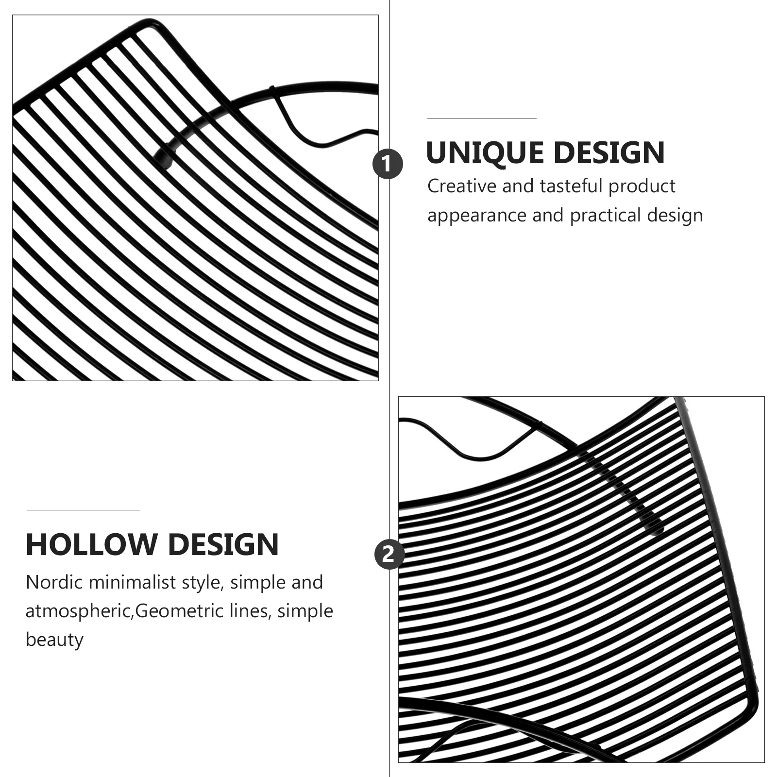 

1pc Iron Fruit Basket Nordic Style Snack Holder Metal Storage Basket For Home Desk Fruits Container Kitchen Bar