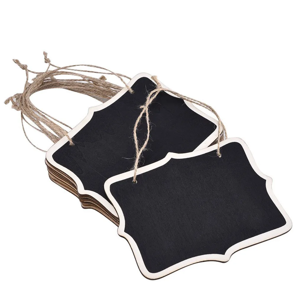 

12 Pcs Message Board Signs Chalk Boardoard Decorative Mini Black Hosting Party Essentials