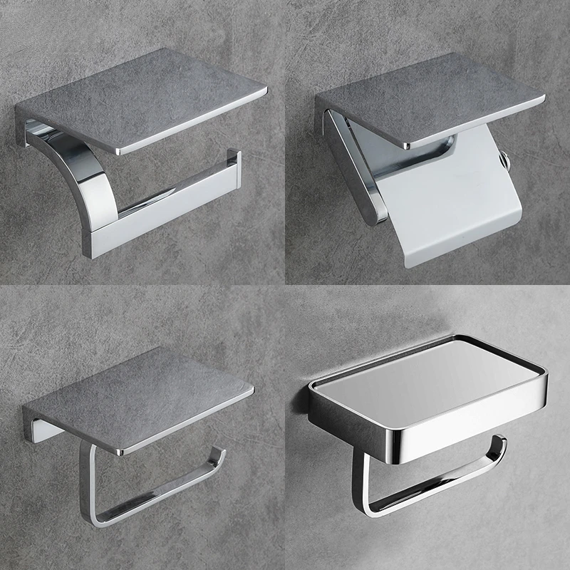 Bathroom Toilet Paper Holder High Quality Solid Brass Luxury Bright Chrome Paper Towel Dispenser Wall Mounted Toilet Accessories