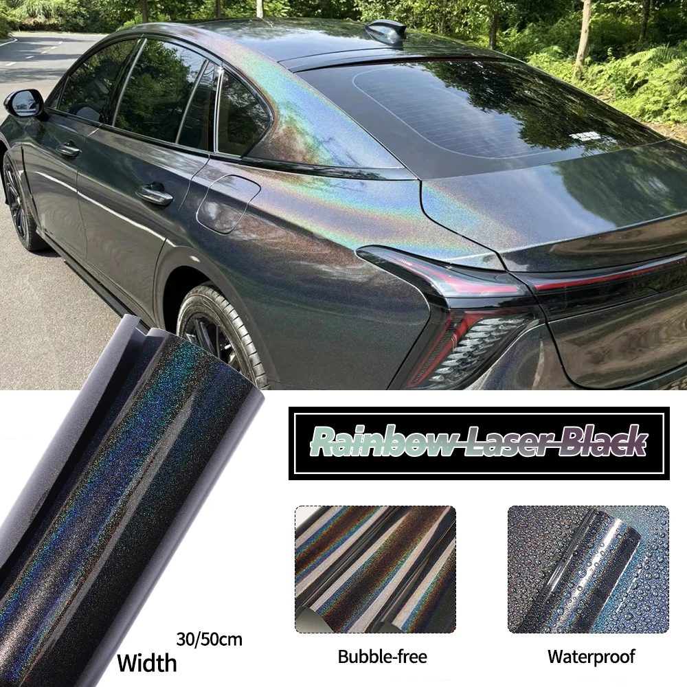 

Голографическая металлическая черная виниловая пленка премиум-класса с защитой от ультрафиолета и УФ-излучения, водонепроницаемая для упаковки наклеек на автомобиль, мотоцикл