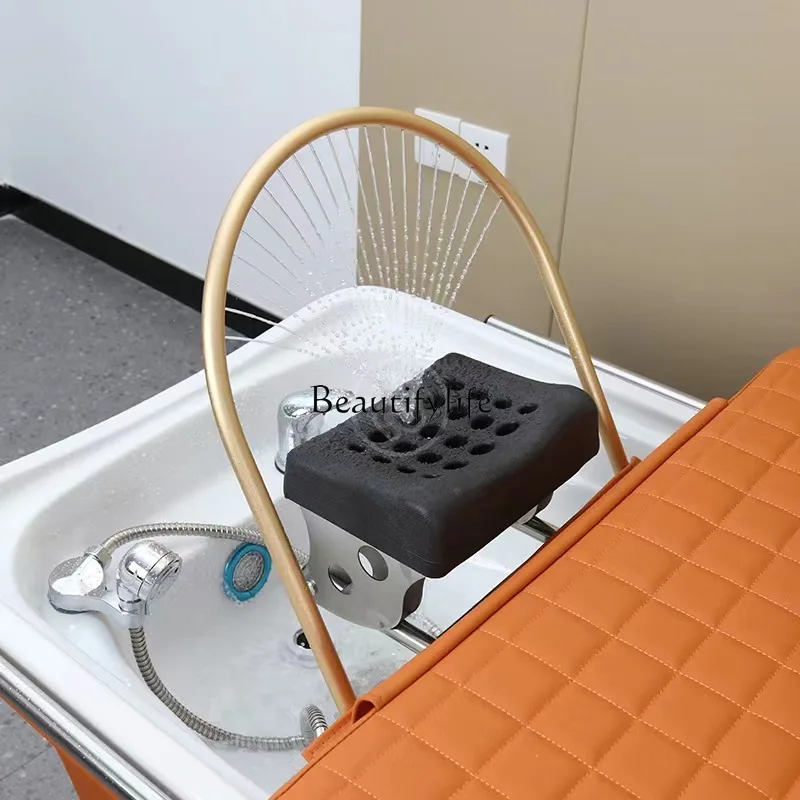 04*Hair treatment shampoo bed Wasserzirkulation begasung geschwindigkeit Warmwasserbereiter Integrierte ohren pflücken Elektrische schönheit bed