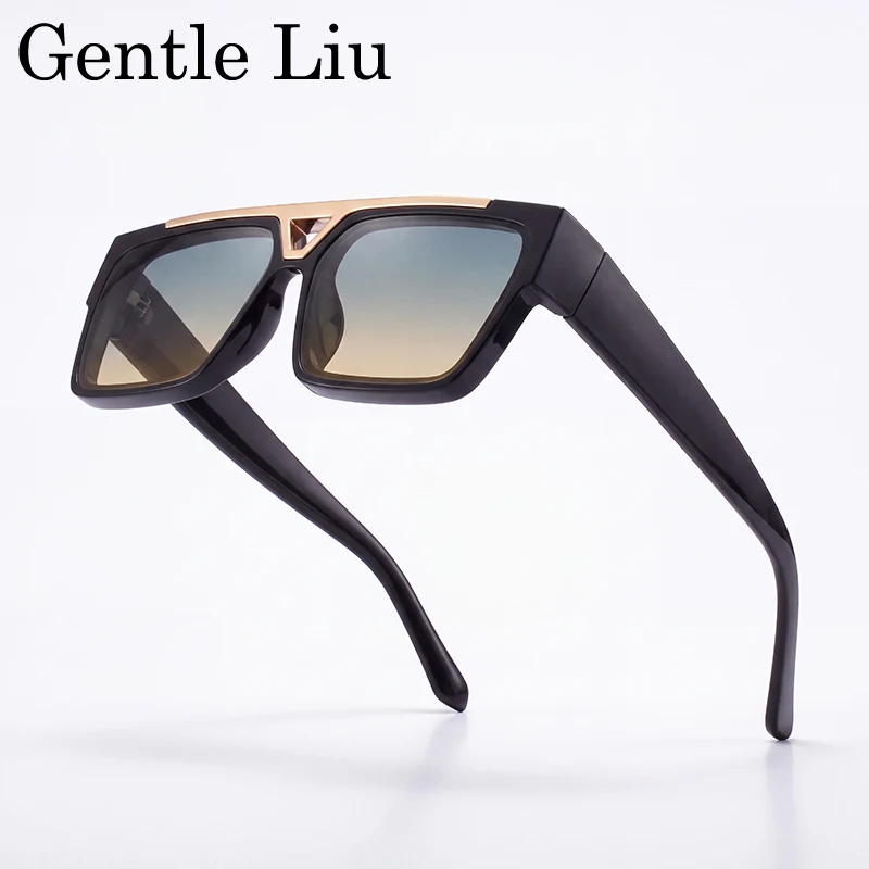 Oversized Steampunk Square Polarized Sunglasses Men 2026 Luxury Brand Big Frame Sun Glasses For Male Classic Retro Eyewear UV400