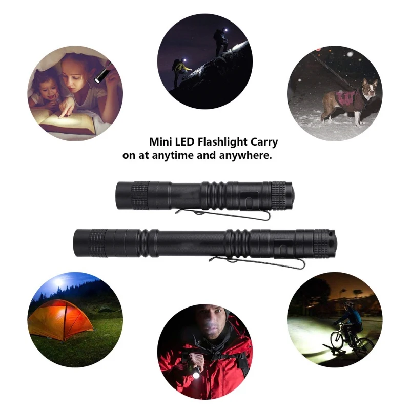 Mini Flashlight Pocket-sized Emergency Light Tactical Flashlight Aluminium Alloy Torch Pen Light Handheld Small Flashlights
