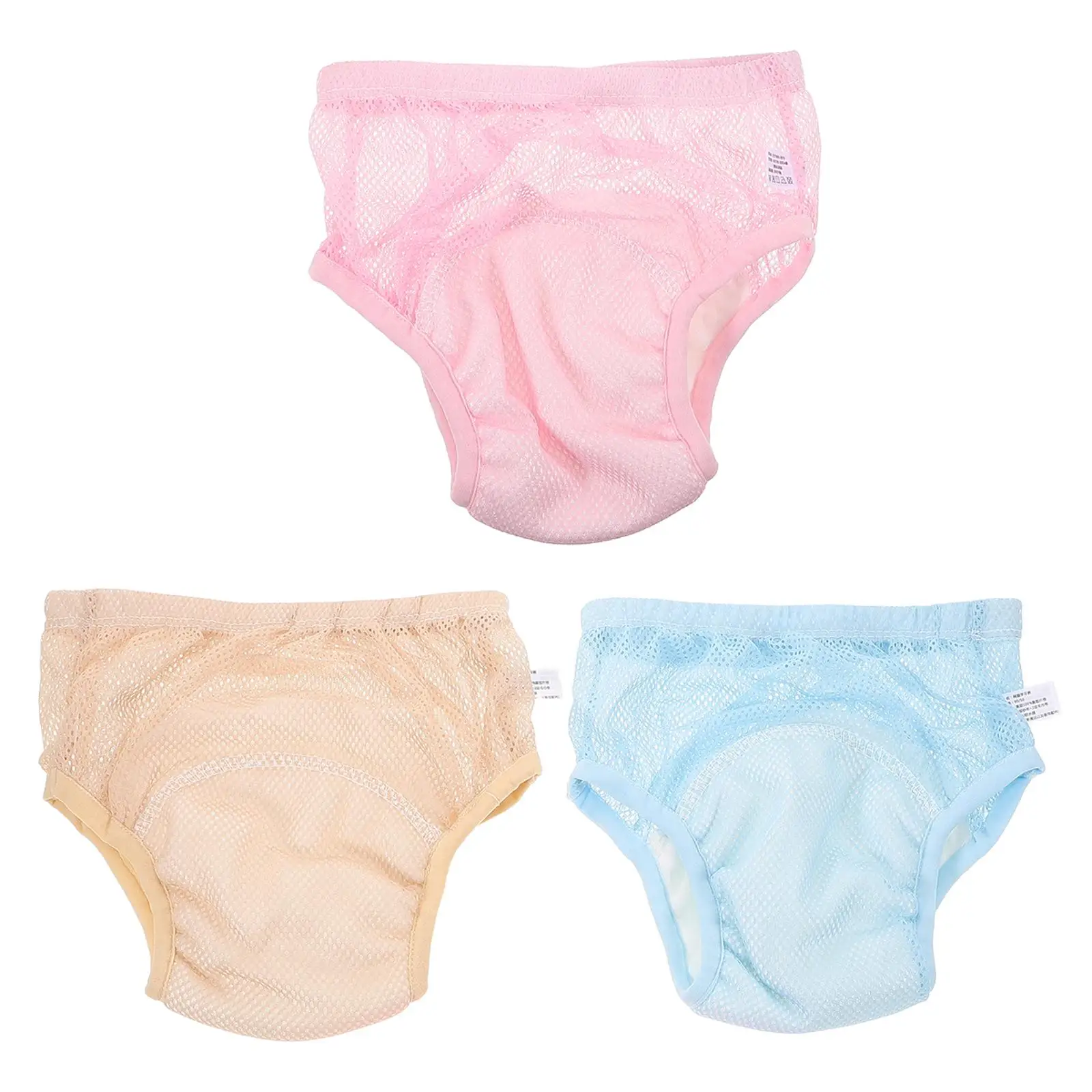 

3 Pcs Infant Underwear Diapers Training Pants Toddler Waterproof Breathable Cotton Leakproof Newborn Kids Reusable Baby L