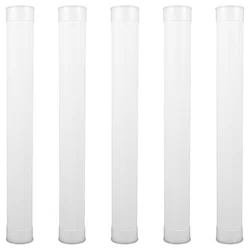 5 Pcs Storage Tube Clear Document Shipping Tubes with Caps Documents Print Poster for Mailing