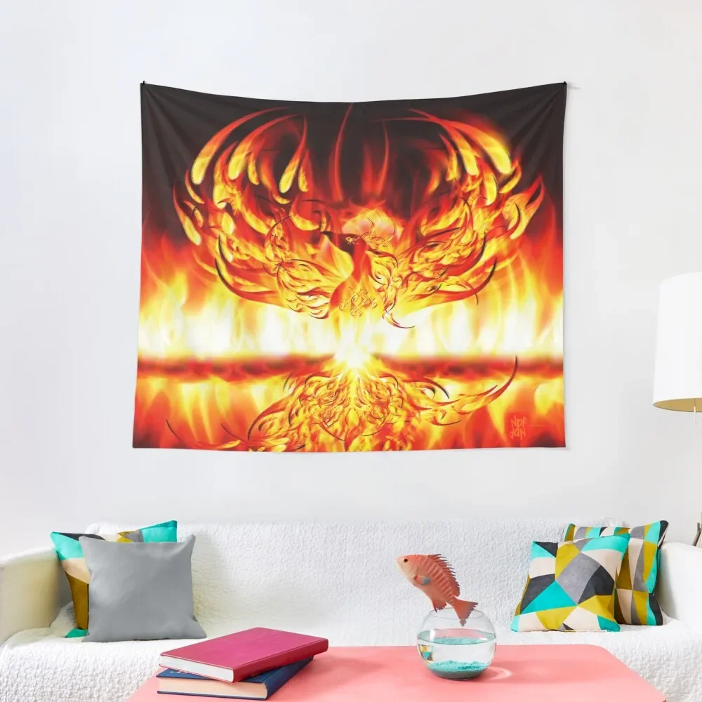 PHOENIX RISING Tapestry Decorative Wall Murals Aesthetics For Room Tapestry