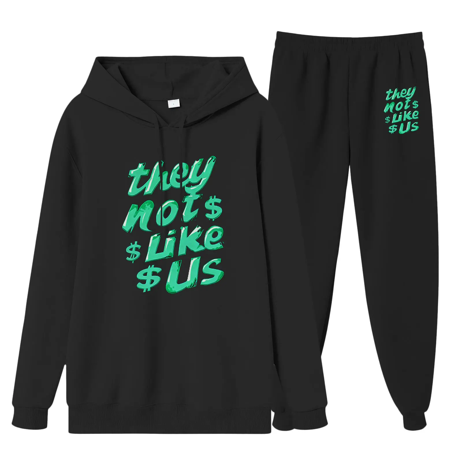 

Jacket Costume Men's Letter Printed Multicolor Casual Hooded Sweatshirt With Drawstring Cuffs Sweatpants Set 36l Suit