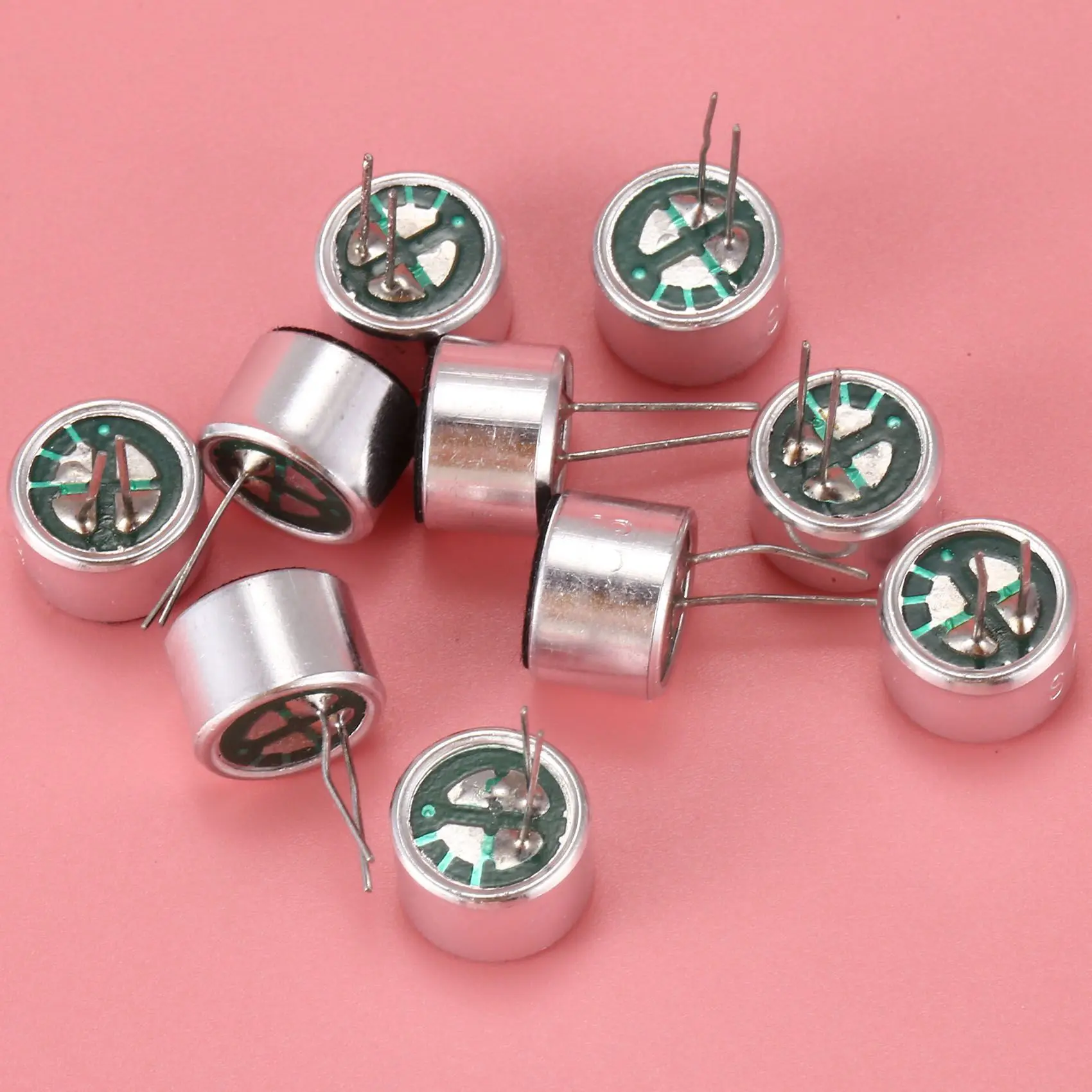 WHQT 10 PCS 9.7mm x 7mm 2 Pin MIC Kapsul Electret Kondensor Miniphone